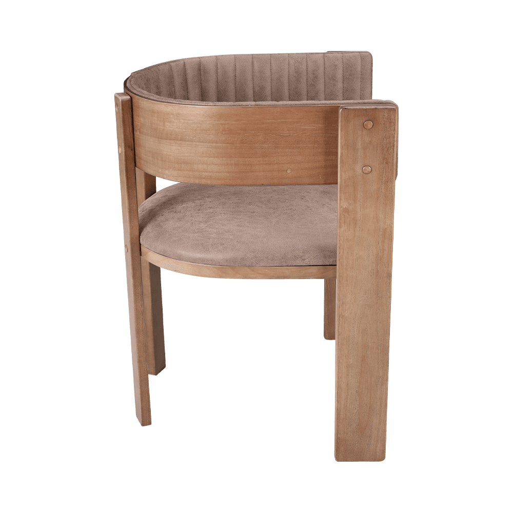 Polstret vintage solid træ spisestol