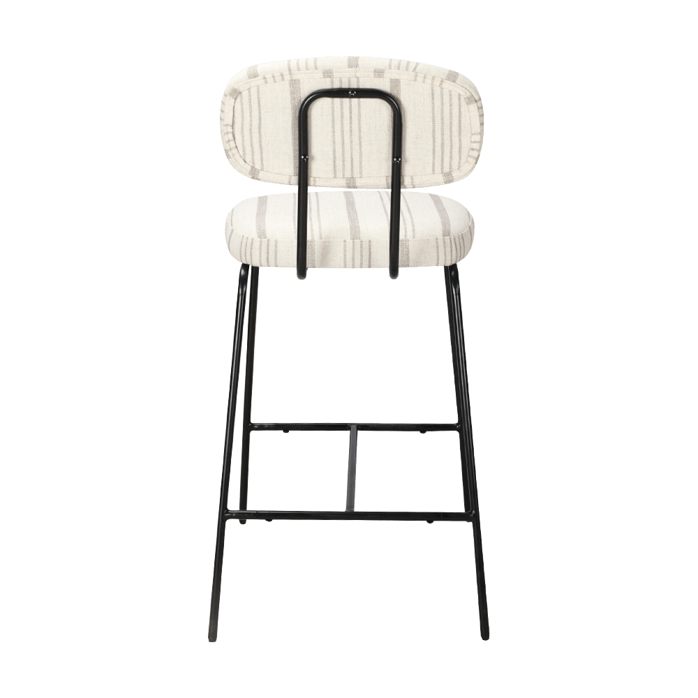 Metal ben polstret spisestol med ryg