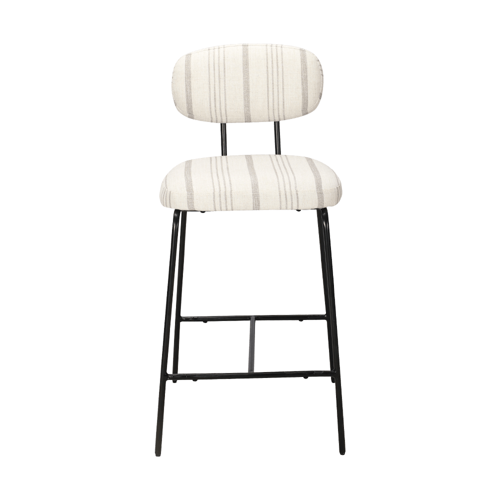 Metal ben polstret spisestol med ryg