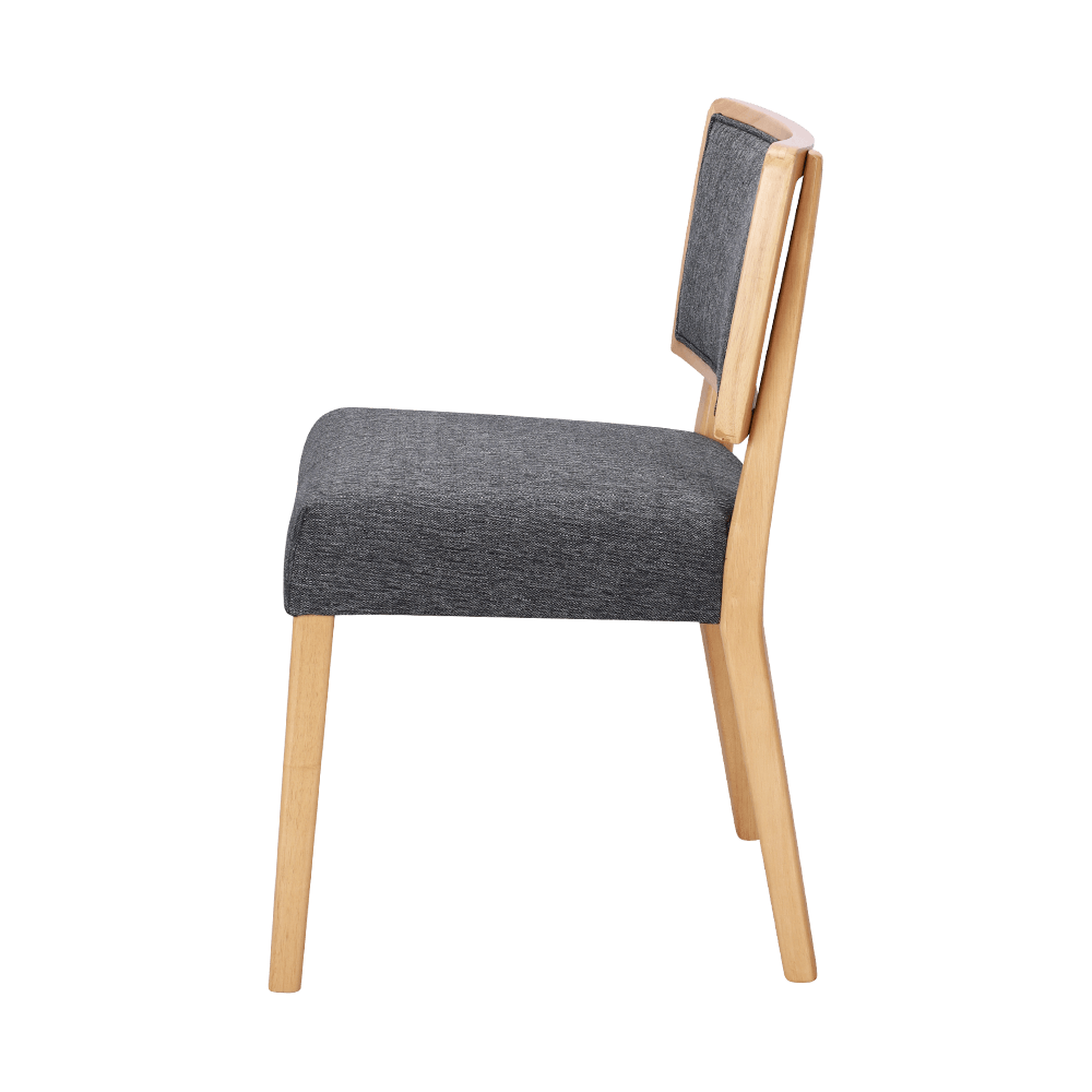 Læderskumpude solid træ spisestol