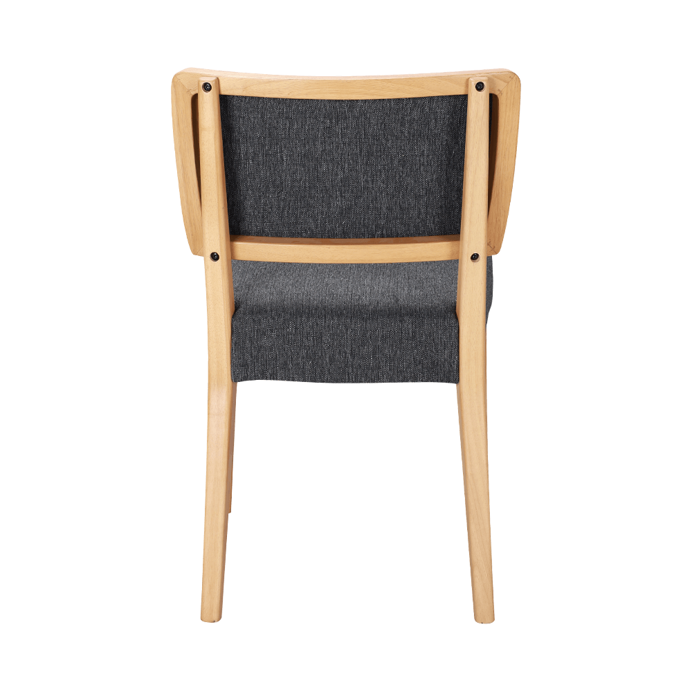 Læderskumpude solid træ spisestol