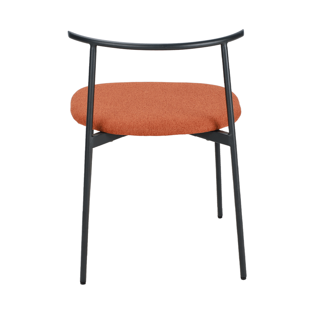 Orange buet tilbage metal ben spisestol