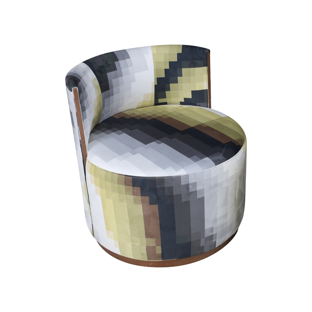 Round Armless Lounge Stol