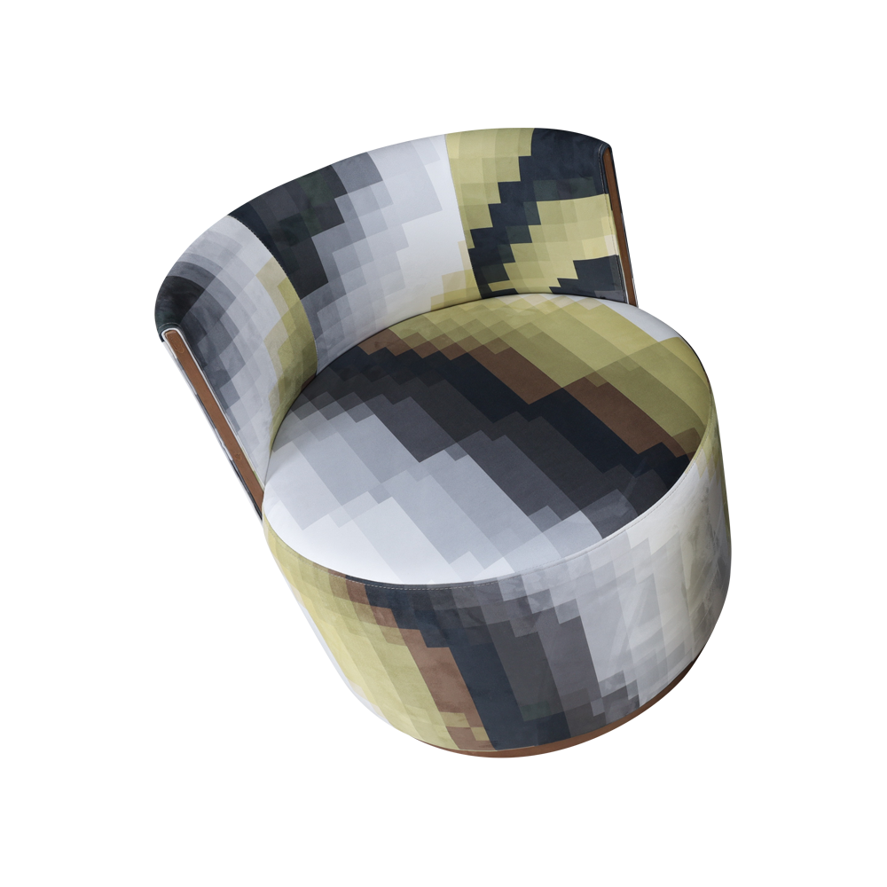 Round Armless Lounge Stol